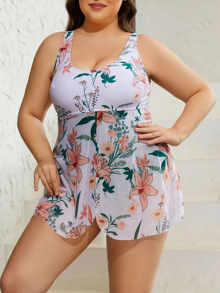 Olivia | Blossom Breeze Plus Size Swim Dress