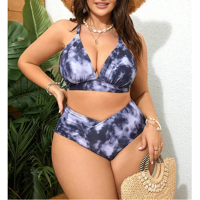 Ava | Plus Size Midnight Mist Bikini Set