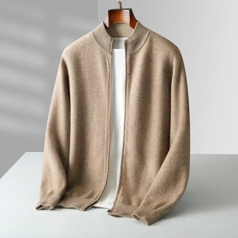 NOAM CASHMERE ZIP CARDIGAN