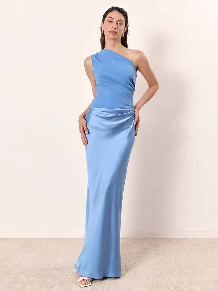 Sophia | Maxi Dress with a Guilt in Satin