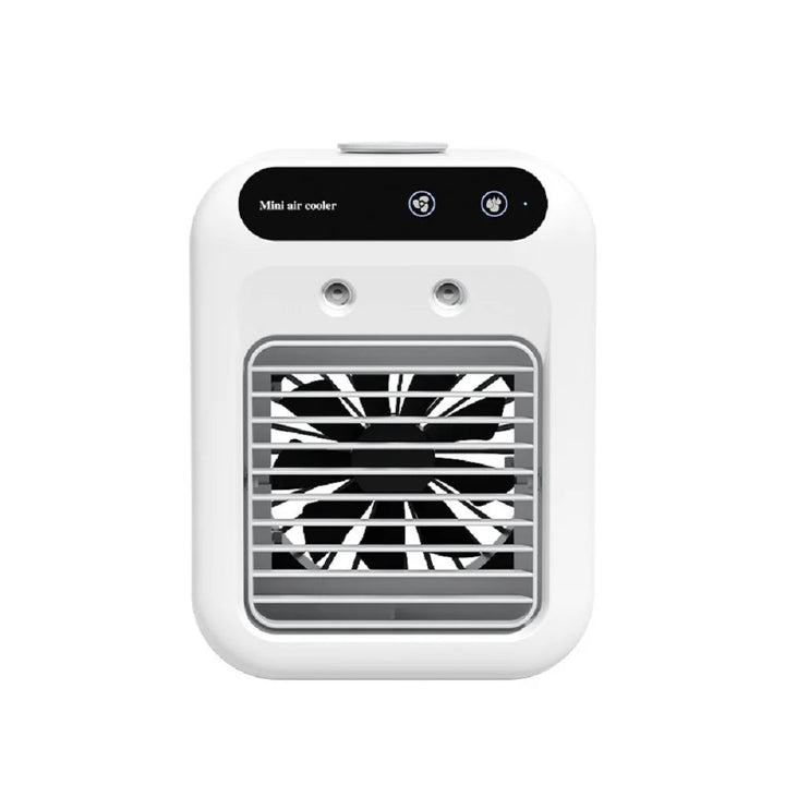 Compact Portable Air Cooler – Mini Humidifier Fan with 500ml Tank, USB-Powered AC for Home, Office, and Dorm Use