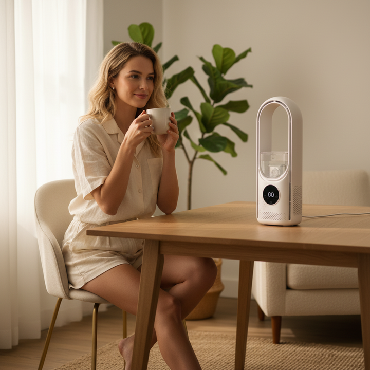 Quiet Blade-Free Desk Tower Fan