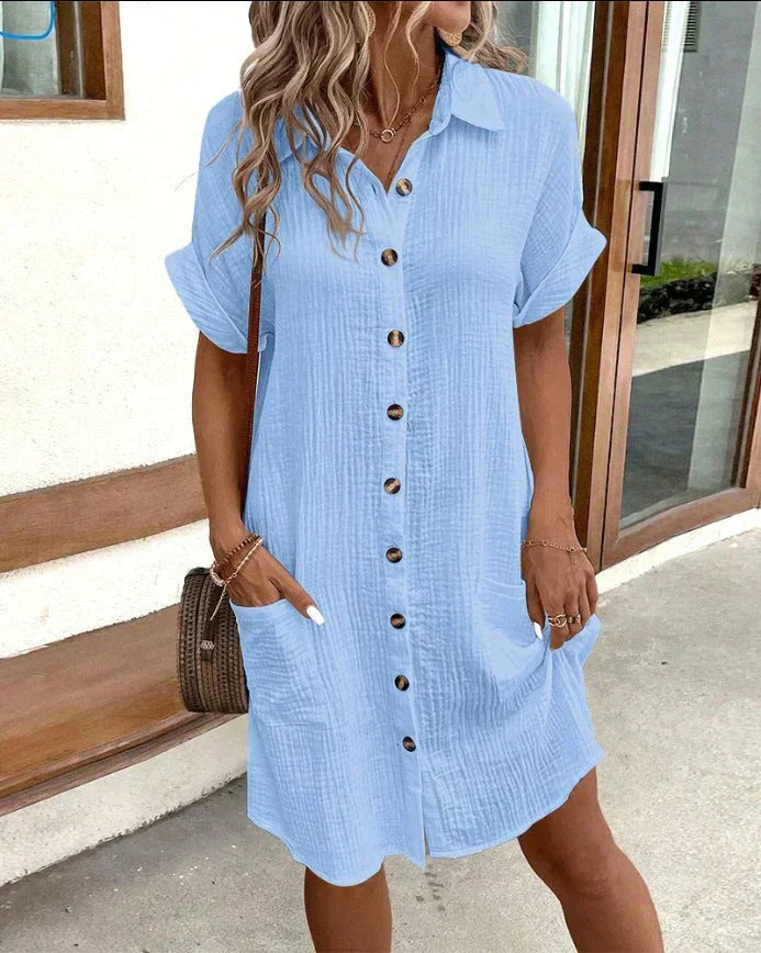 Lara - Stylish Polo Hiding Tummy Dress