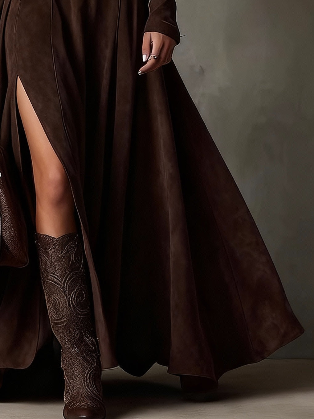 Dianne | Dark Brown Maxi Dress