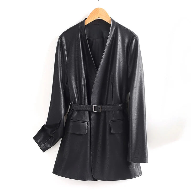 CELINA™ LEATHER BLAZER