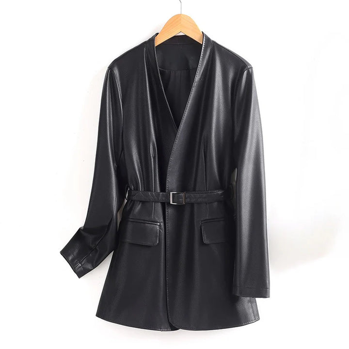 CELINA™ LEATHER BLAZER