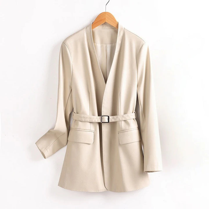 CELINA™ LEATHER BLAZER