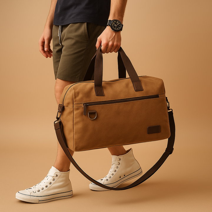 Canvas commuter shoulder bag | Nathan