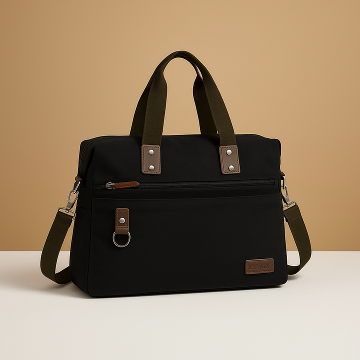 Canvas commuter shoulder bag | Nathan