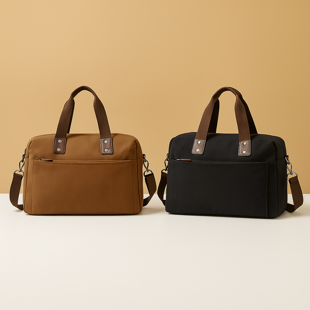 Canvas commuter shoulder bag | Nathan