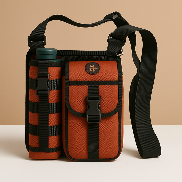 Compact crossbody water bottle carrier bag | Mason