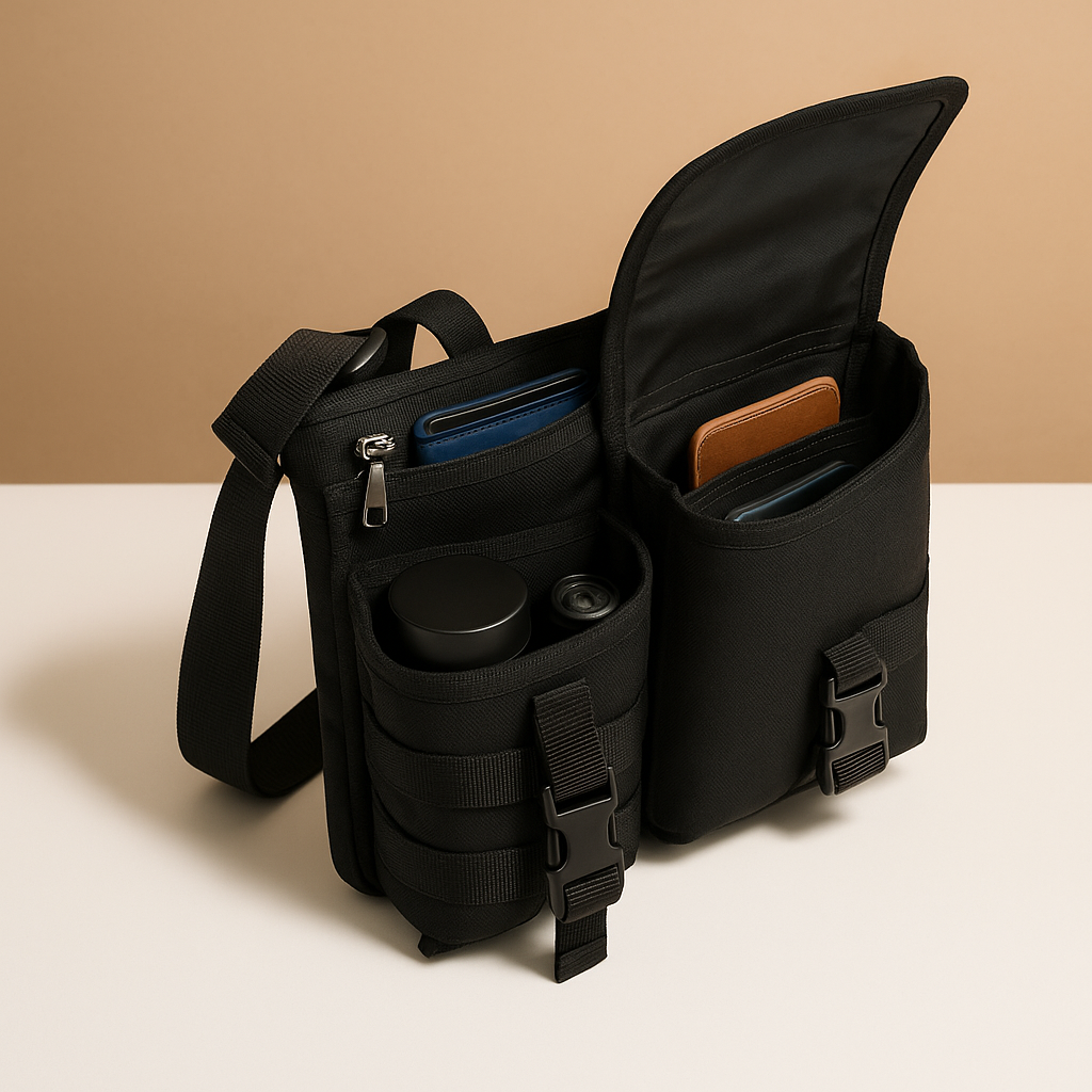Compact crossbody water bottle carrier bag | Mason