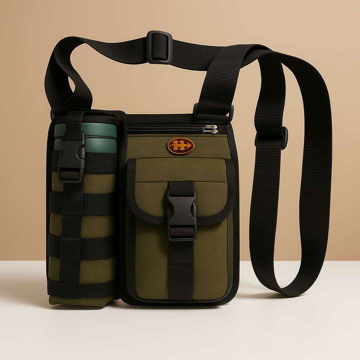 Compact crossbody water bottle carrier bag | Mason