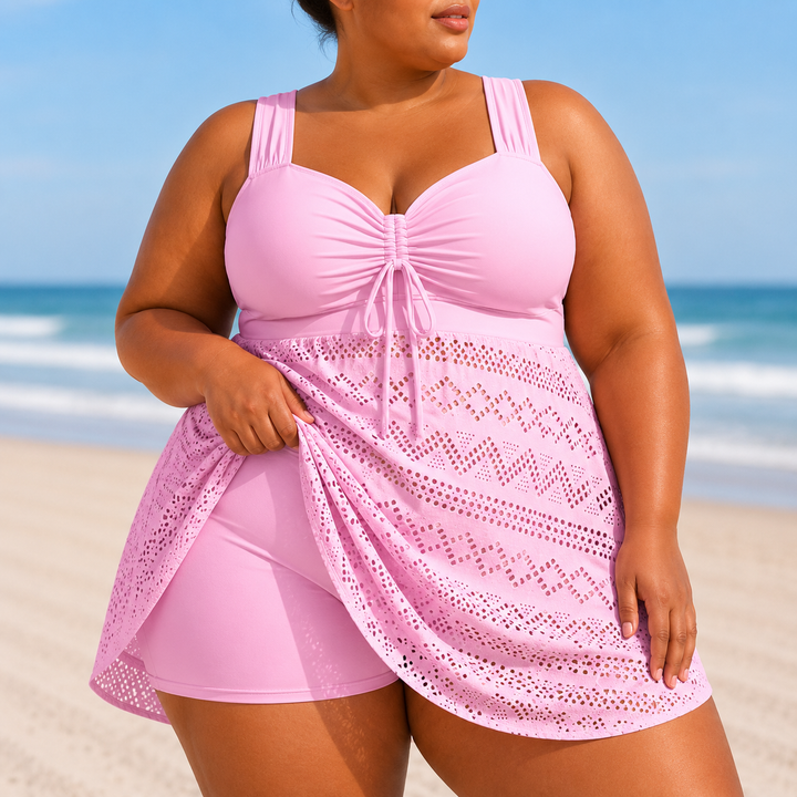 Emille - Elegant Plus Size Beach Swim Dress