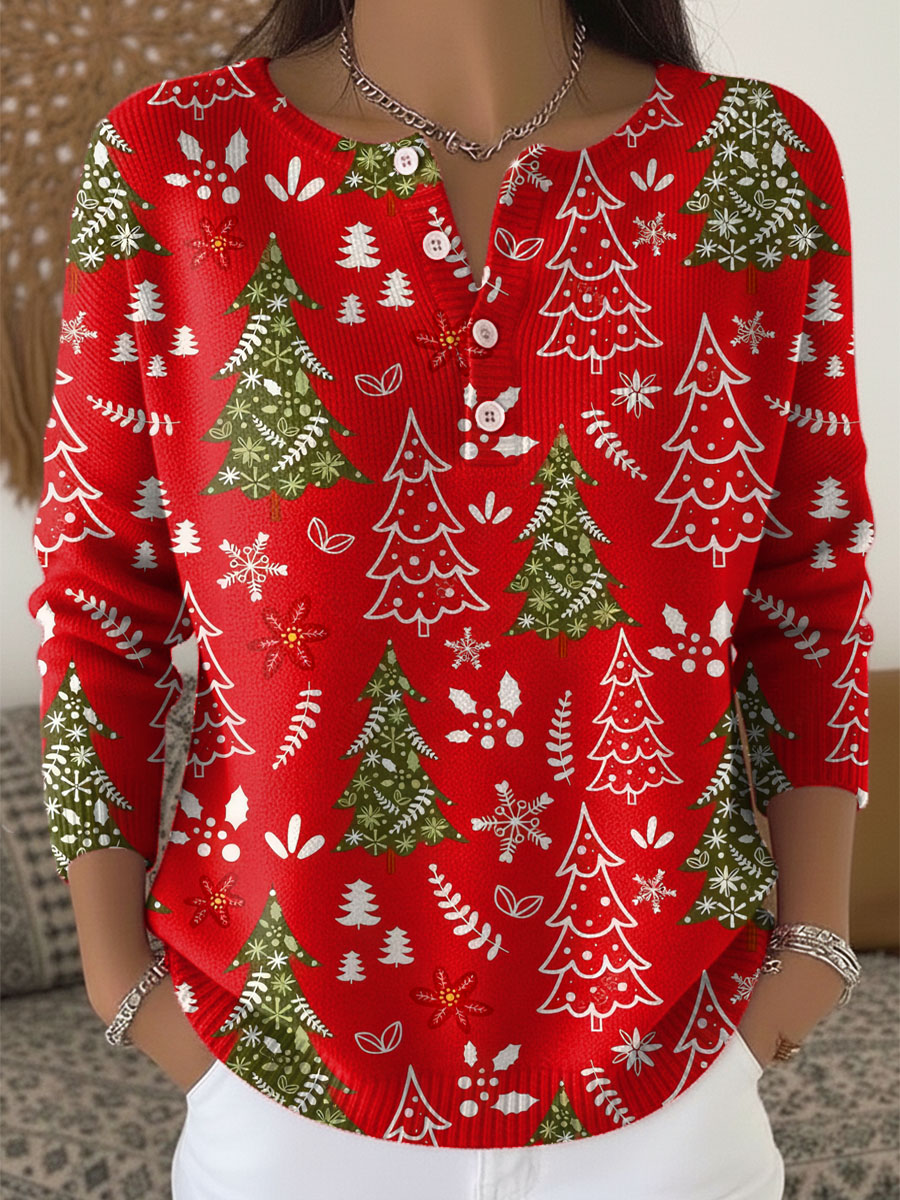 Molly | Christmas Sweater with Buttons
