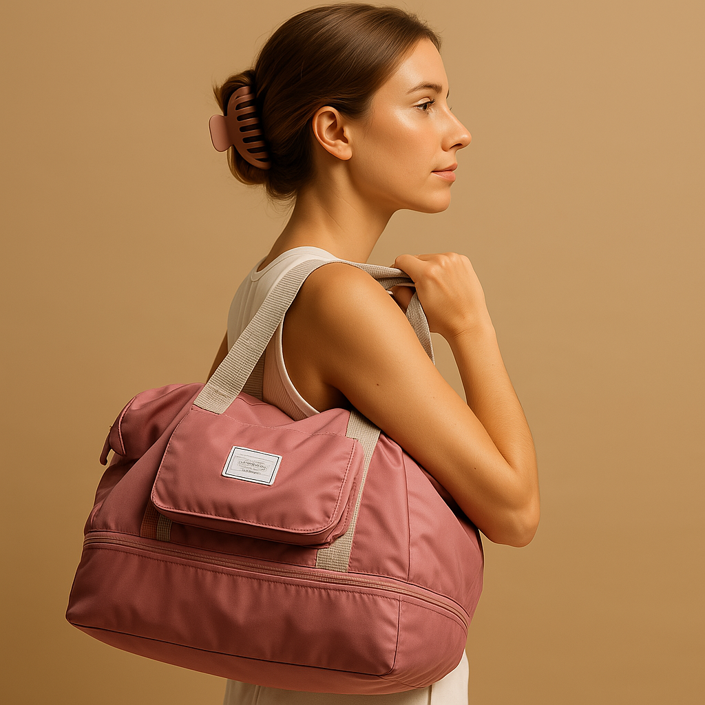 Expandable foldable travel bag with wide opening | Hazel