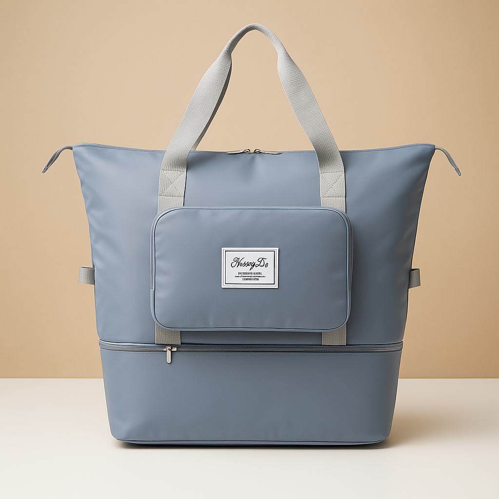 Expandable foldable travel bag with wide opening | Hazel