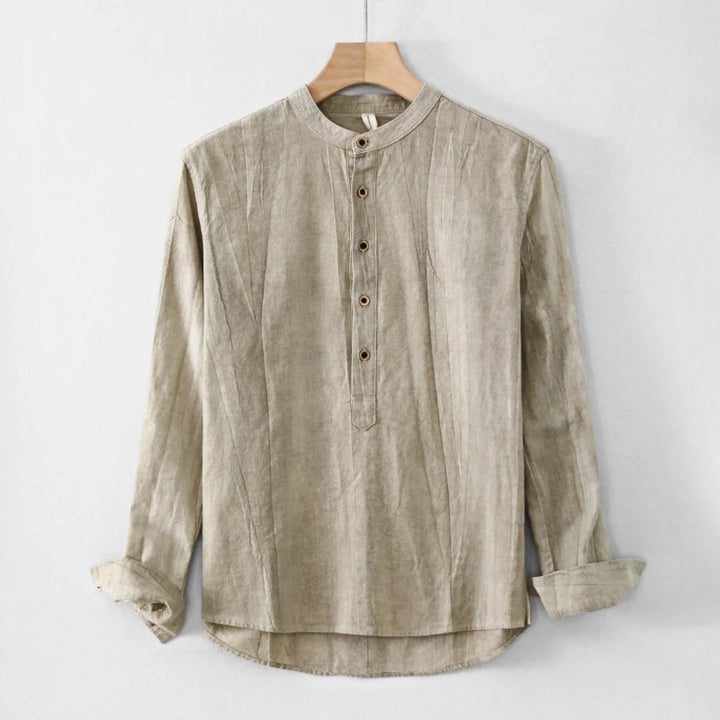 LINEN HENLEY SHIRT