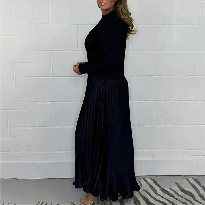 Amber | Maxi Dress with Sweater & Pleated Skirt