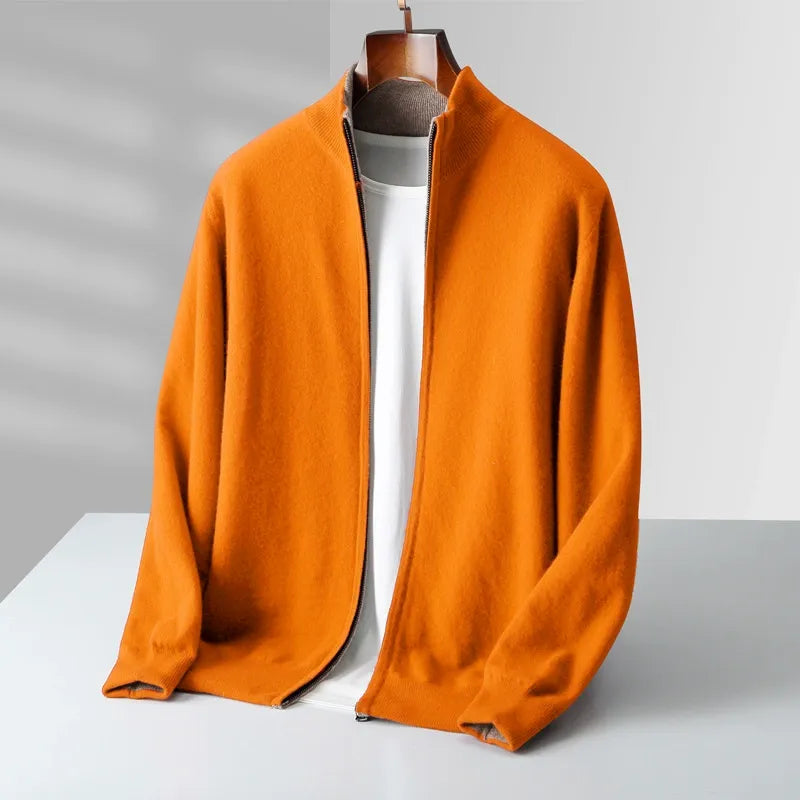 NOAM CASHMERE ZIP CARDIGAN