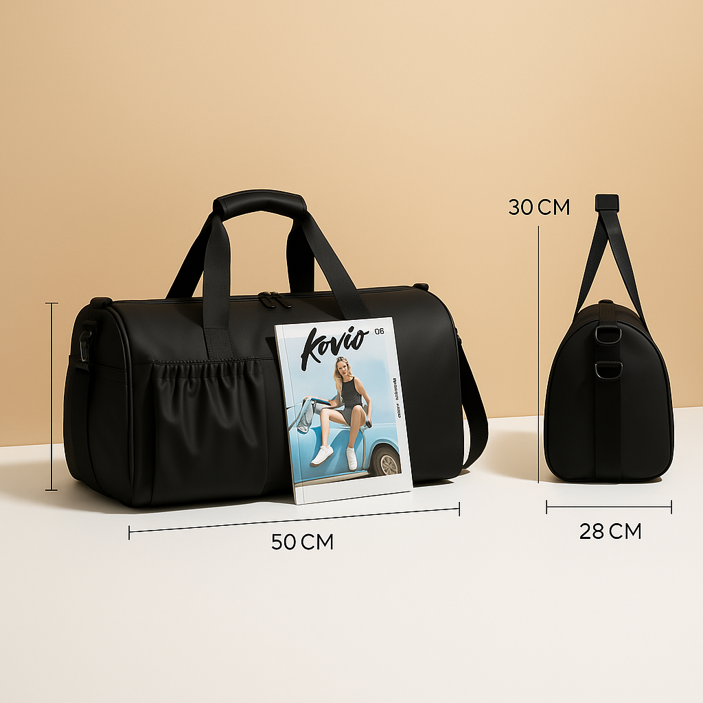 Oxford garment duffle bag with shoe compartment | Nathan
