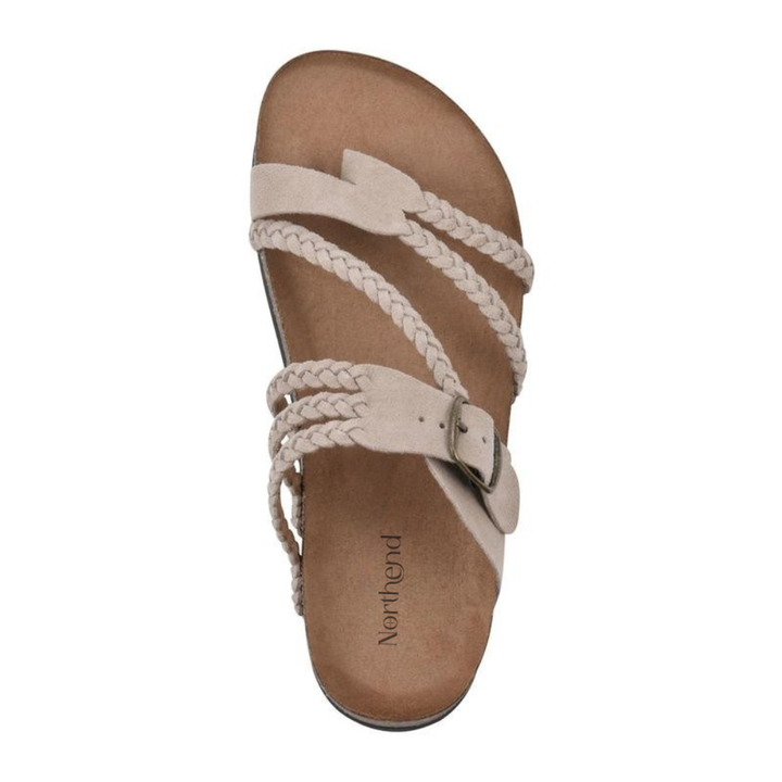 Vellara | Women's Braided Strap Big Buckle Cork Footbed Sandal