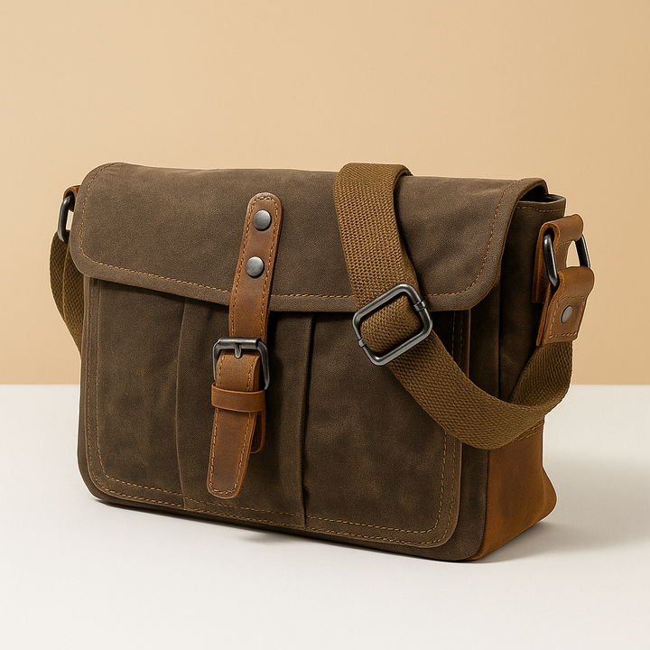 Vintage waterproof canvas messenger bag for men | Nathan