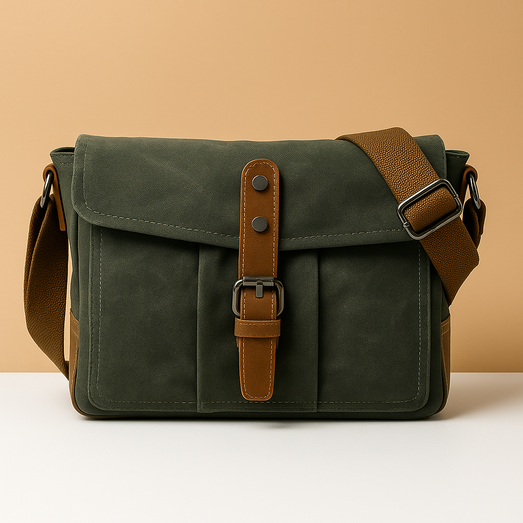 Vintage waterproof canvas messenger bag for men | Nathan