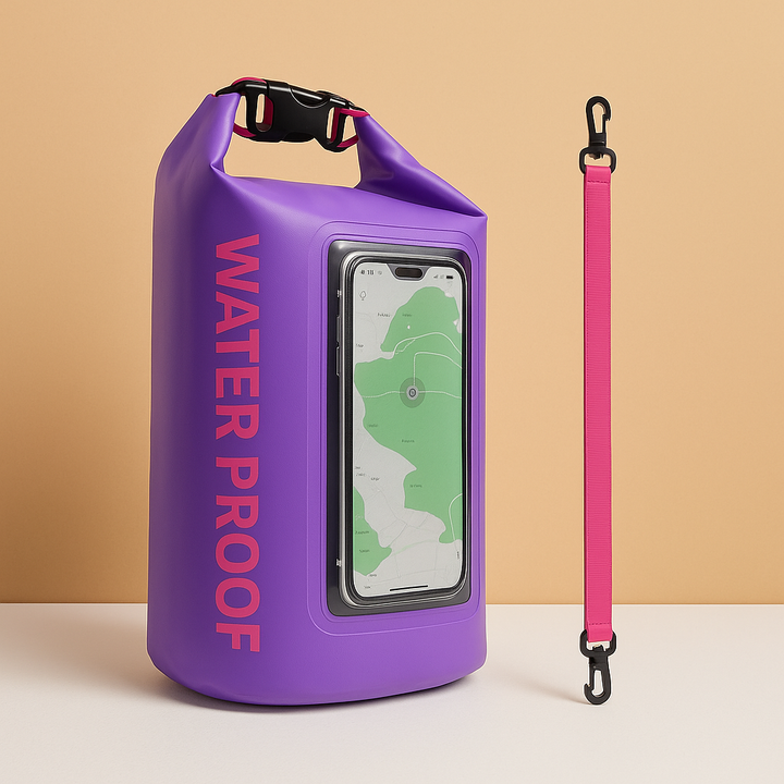 Waterproof floating phone bag with roll-top | River