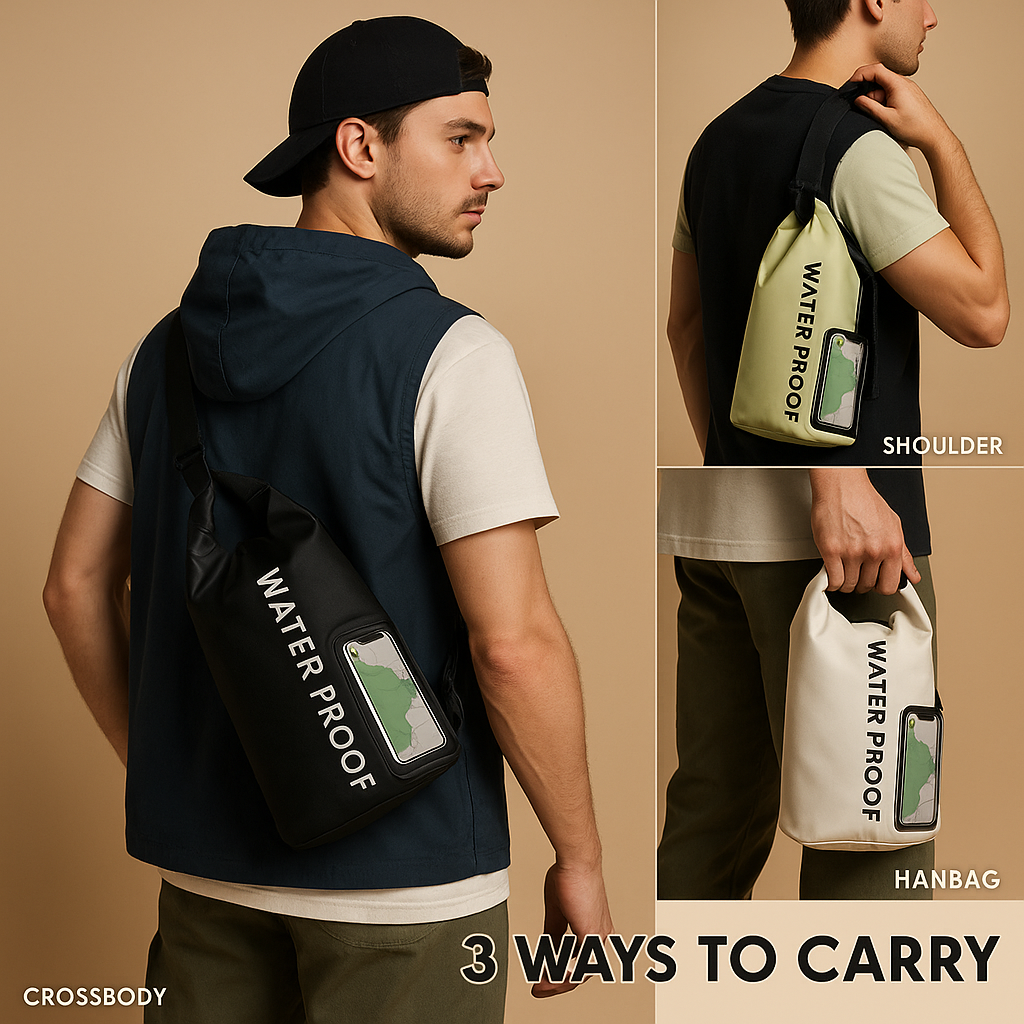 Waterproof floating phone bag with roll-top | River