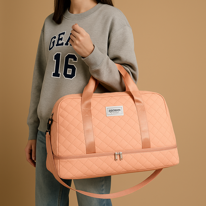 Weekender duffle bag with shoe compartment for women | Florence