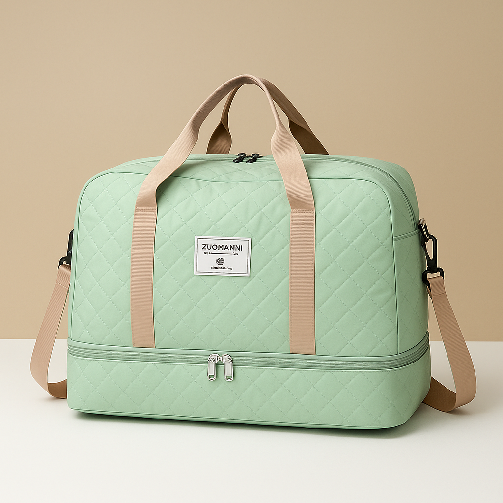Weekender duffle bag with shoe compartment for women | Florence
