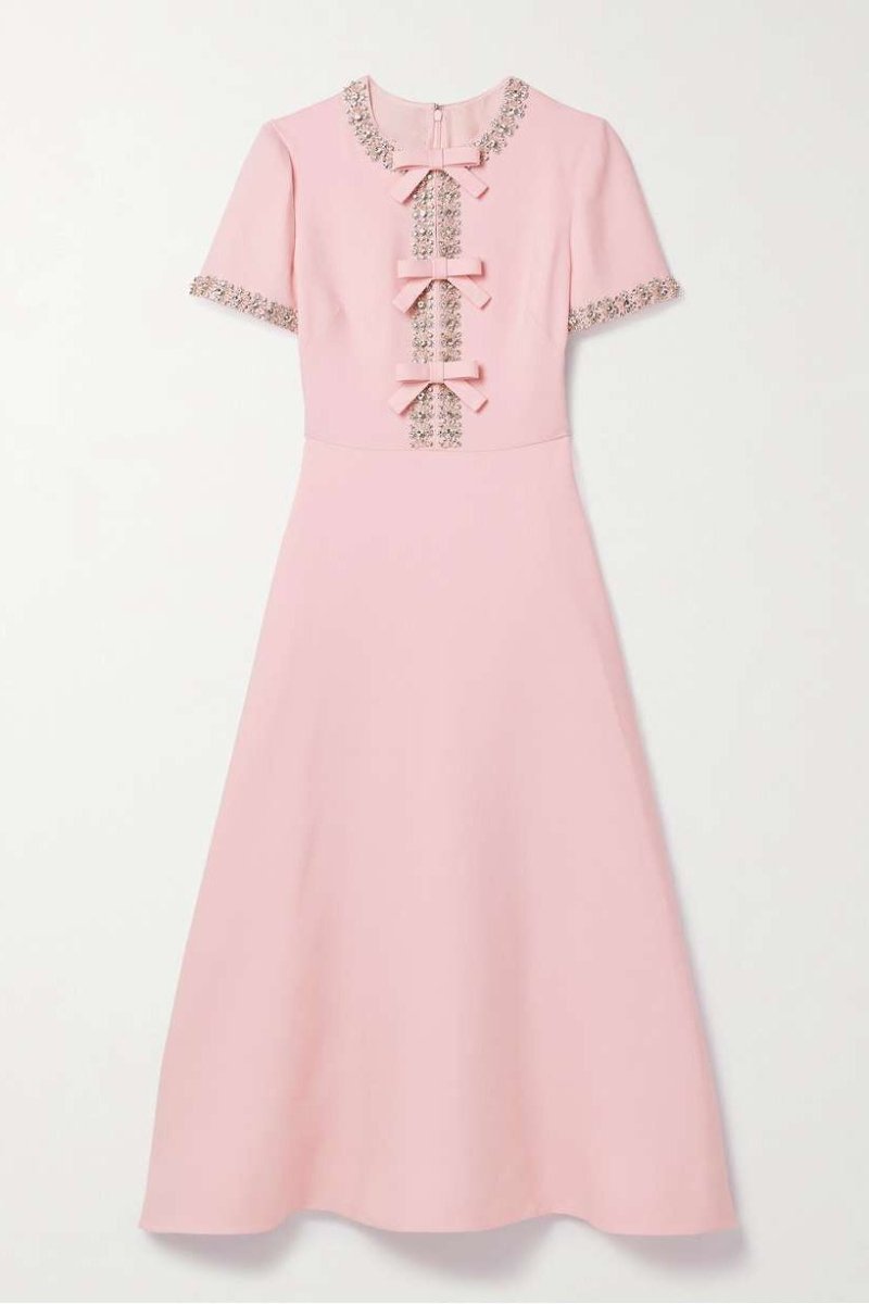 Zoe Bow with Crystal Embellished Midi Dress